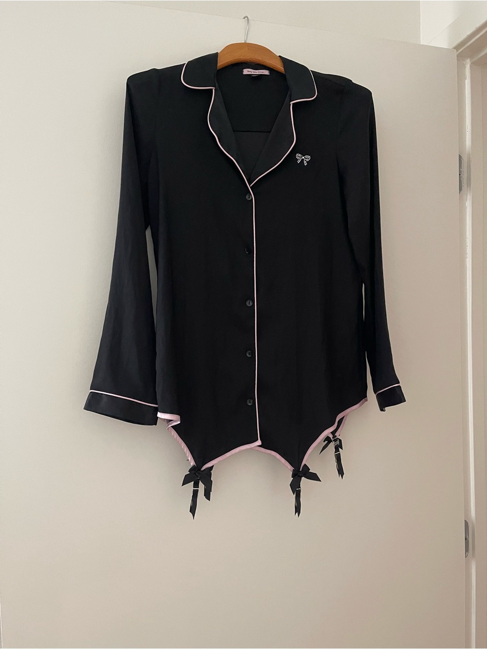 Victoria Secret Bling Pretty Little Things Long Sleeve with Garters XS